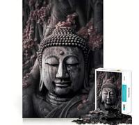 Jigsaw Puzzles for Teenagers 1000 Piece Buddha Smiling Trees Tight Fit Piece Logic Fun Toy Quiet Fun Play Birthday Art Play (38x52cm)