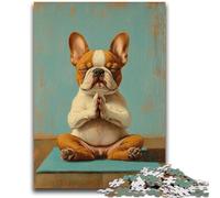 Jigsaw Puzzles for Teenagers 1000 Piece Bulldog Skateboarding Challenging Game And Family Play for Is Ideal As A Gift for The Whole Family 26x38cm