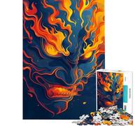 Jigsaw Puzzles for Teenagers 1000 Piece Burning Yokai Oni Teenager Puzzles Hands-on Game Staycation Kill Time Fun Activities at Home (Size 38x52cm)