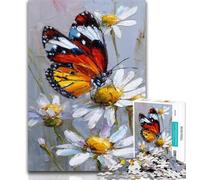Jigsaw Puzzles for Teenagers 1000 Piece Butterflies And Daisies 1000 Pieces for Adults,for Educational Game Challenge Toy Unique Home Decor And Gifts 26x38cm