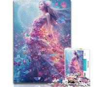 Jigsaw Puzzles for Teenagers 1000 Piece Butterfly Fairy Puzzles for Teenagers,Educational Games Wall Decoration Unique Birthday And Xmas Gifts (size 38x26cm)