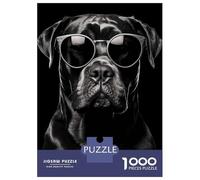 Jigsaw Puzzles for Teenagers 1000 Piece Cane Corso Sunglasses Puzzles for Adults Toy Wall Decor A Work of Art Unique Birthday And Xmas Gifts 70x50cm/1000pcs