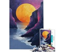 Jigsaw Puzzles for Teenagers 1000 Piece Canyon Eclipse Jigsaw for Adults Brain Teaser Game Perfect Decoration Fun Activities at Home (Size 38x26cm)