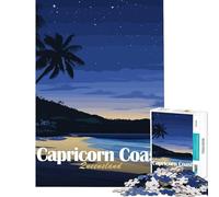 Jigsaw Puzzles for Teenagers 1000 Piece Capricorn Coast Queensland Night Impossible Game Toys Educational Games Great Gifts for Games Stress Reliever (Size 38x26cm)