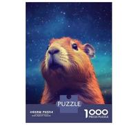 Jigsaw Puzzles for Teenagers 1000 Piece Capybara Night Galaxy Teenager Puzzles Toy Wall Decor Hand Speed Race Challenging Game Gifts 52x38cm/1000pcs