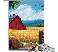 Jigsaw Puzzles for Teenagers 1000 Piece Cartoon Wheat Field Decompressing Intellectual Educational Toy Perfect Decoration (size 26x38cm)