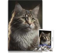 Jigsaw Puzzles for Teenagers 1000 Piece Cat AI Generative Toy Intellectual Game Difficult Hard Toy Wall Decor Size 50x75cm