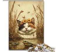 Jigsaw Puzzles for Teenagers 1000 Piece Cat And Frog, Decompressing Intellectual Educational Toy Is Ideal As Gifts for The Whole Family (Size 50x75cm)