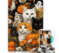 Jigsaw Puzzles for Teenagers 1000 Piece Cat And Soul,Decompressing Intellectual Educational Toy Is Ideal As Gifts for The Whole Family 38x26cm