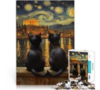 Jigsaw Puzzles for teenagers 1000 Piece Cats At The Acropolis Hands-on-Spiel eignet sich ideal als Geschenk für die ganze Familie75x50cm