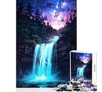 Jigsaw Puzzles for Teenagers 1000 Piece Celestial Cascade Under Starlit Skies Toy Wall Decor Secret Santa Gifts Fun Games Fun at Home Activities, Size 38x52cm