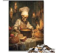 Jigsaw Puzzles for Teenagers 1000 Piece Chef Skeleton Decompressing Intellectual Educational Toy Perfect Decoration (size 26x38cm)