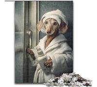 Jigsaw Puzzles for Teenagers 1000 Piece Chihuahua Taking A Bath, Decompressing Intellectual Educational Toy Is Ideal As Gifts for The Whole Family (Size 50x75cm)