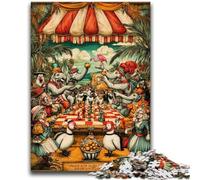 Jigsaw Puzzles for Teenagers 1000 Piece Circus Animals 1000 Piece Puzzle,Stress Reliever Staycation Kill Time Wishlist with Santa Claus (50x75cm)