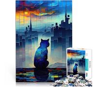 Jigsaw Puzzles for teenagers 1000 Piece Classic Cat Art 4 Lernspiele Heimdekoration Künstlersammlung, Bildende Kunst52x38cm
