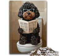 Jigsaw Puzzles for Teenagers 1000 Piece Cocker Spaniel Sitting Toilet Teenager Puzzles,Educational Games DIY Toys Great Gifts And Toys (50x75cm)