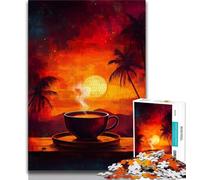 Jigsaw Puzzles for Teenagers 1000 Piece Coffee at Sunset,family Fun Games Fun at Home Activities,Birthday Present,Travel Gifts (75x50cm)