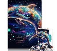Jigsaw Puzzles for Teenagers 1000 Piece Color Dolphins Teenager Jigsaw,Fun Games Wall Decoration Unique Birthday And Xmas Gifts (size 75x50cm)