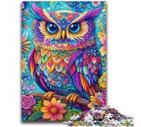 Jigsaw Puzzles for Teenagers 1000 Piece Color Owl Stress Reliever Difficult Challenge Unique Home Decor And Gifts 26x38cm