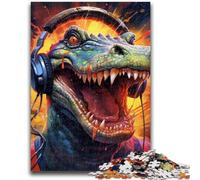 Jigsaw Puzzles for Teenagers 1000 Piece Colorful Art Crocodile Adult Puzzles,Stress Reliever Difficult Challenge Secret Santa Gifts (50x75cm)
