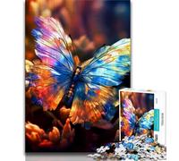Jigsaw Puzzles for Teenagers 1000 Piece Colorful Butterfly Teenager Puzzles,Stress Reliever Staycation Kill Time Home Decoration Toys (size 38x26cm)