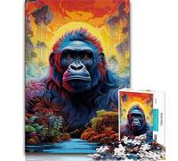 Jigsaw Puzzles for Teenagers 1000 Piece Colorful Gorillas 1000 Piece Jigsaw,Challenging Family Activity Games DIY Toy for Home Wall Decor Gifts (size 75x50cm)