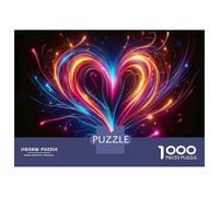 Jigsaw Puzzles for Teenagers 1000 Piece Colorful Heart Artwork Puzzle for Adults Hands-on Game Wall Decoration Christmas Birthday Gifts 38x26cm/1000pcs