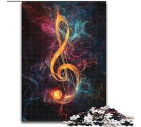 Jigsaw Puzzles for Teenagers 1000 Piece Colorful Music Symbols,Educational Stress Relief Toy for Is Ideal As A Gift for The Whole Family 38x26cm