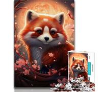 Jigsaw Puzzles for Teenagers 1000 Piece Colorful Red Panda Teenager Puzzles,Stress Reliever Staycation Kill Time Home Decoration Toys (size 38x26cm)