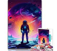 Jigsaw Puzzles for Teenagers 1000 Piece Colourful Astronaut Teenager Puzzles,Stress Reliever Staycation Kill Time Home Decoration Toys (size 38x26cm)