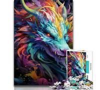 Jigsaw Puzzles for Teenagers 1000 Piece Colourful Graffiti Flying Dragon Puzzles for Teenagers,Educational Games Wall Decoration Unique Birthday And Xmas Gifts (size 75x50cm)