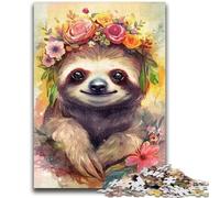 Jigsaw Puzzles for Teenagers 1000 Piece Colourful Sloth Baby 1000 Piece Jigsaw,Educational Games Home Decoration Suitable for Desktop Decoration (75x50cm)