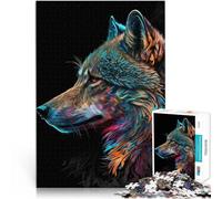 Jigsaw Puzzles for teenagers 1000 Piece Colourful Wolf Challenging To Complete But Fun And Humorous Wishlist with Santa Claus 50x70cm