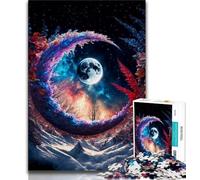 Jigsaw Puzzles for Teenagers 1000 Piece Cosmic Dream Moon Teenager Puzzles,Stress Reliever Staycation Kill Time Home Decoration Toys (size 38x26cm)