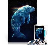 Jigsaw Puzzles for teenagers 1000 Piece Cosmic Manatee Herausfordernd Schwierig Wunschliste mit dem Weihnachtsmann38x26cm