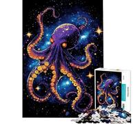 Jigsaw Puzzles for Teenagers 1000 Piece Cosmic Octopus Adult Jigsaw Puzzle Toy Wall Decor But Fun And Humorous Fun at Home Activities, (Size 50x75cm)