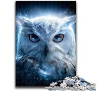 Jigsaw Puzzles for Teenagers 1000 Piece Cosmic Owl Adult Puzzles,Staycation Kill Time with Matching Poster And Trivia Sheet (26x38cm)
