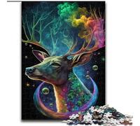 Jigsaw Puzzles for Teenagers 1000 Piece Cosmic Trippy Deer, Family Entertainment Toys Is Ideal As Gifts for The Whole Family for 14+ (Size 50x75cm)