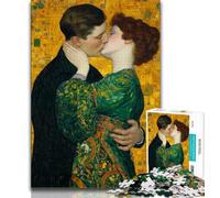 Jigsaw Puzzles for Teenagers 1000 Piece Couple Oil Painting,Decompressing Intellectual Educational Toy Is Ideal As Gifts for The Whole Family 75x50cm