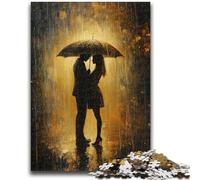 Jigsaw Puzzles for Teenagers 1000 Piece Couple Under An Umbrella Adult Puzzles,Educational Games Home Decoration Birthday Present, Gifts, Wall Art (38x26cm)