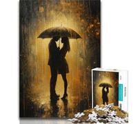 Jigsaw Puzzles for Teenagers 1000 Piece Couple Under An Umbrella,for Educational Game Challenge Toy Deal As Gifts for The Whole Family 38x26cm