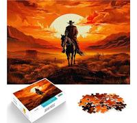 Jigsaw Puzzles for teenagers 1000 Piece cowboy in the desert Entspannungsspiele Lernspiel für Geburtstag, Weihnachten75x50cm