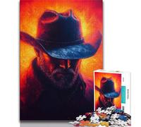 Jigsaw Puzzles for Teenagers 1000 Piece Cowboy Oil Painting 1000 Pieces for Adults,is Ideal As Gifts for The Whole Family for Age 14 (size 75x50cm)