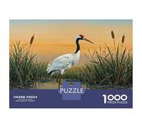 Jigsaw Puzzles for Teenagers 1000 Piece Cranes in The Sunset Puzzle for Adults Hands-on Game Wall Decoration Christmas Birthday Gifts 70x50cm/1000pcs
