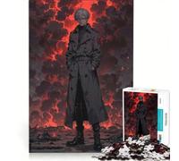 Jigsaw Puzzles for Teenagers 1000 Piece Crimson Apocalypse Warrior - Dark Anime Legend, Hands-on Game, Difficult And Challenge, Challenging Game Gifts 50x75cm
