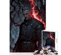 Jigsaw Puzzles for Teenagers 1000 Piece Crimson Oath︰ The Cursed Mage Educational Toy Great Gifts And Toys Family Game Suitable for Desktop Decoration Size 38x26cm