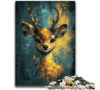 Jigsaw Puzzles for Teenagers 1000 Piece Cute Little Yellow Deer Help The Brain Exercise Addictive Toys to Cultivate Patience Great Gift 50x75cm