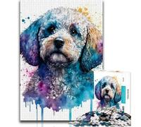 Jigsaw Puzzles for Teenagers 1000 Piece Cute Poodle Teenager Puzzles,learning Educational Is Ideal As A Gift for The Whole Family (size 38x26cm)
