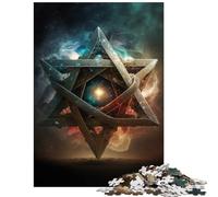 Jigsaw Puzzles for Teenagers 1000 Piece D Illuminated Merkaba Help The Brain Exercise For Family Fun Fun Games for And from 14 Years And over (38x52cm)