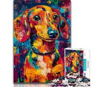 Jigsaw Puzzles for Teenagers 1000 Piece Dachshund Dog,for Educational Game Challenge Toy Birthday Present,Gifts,Wall Art 38x26cm